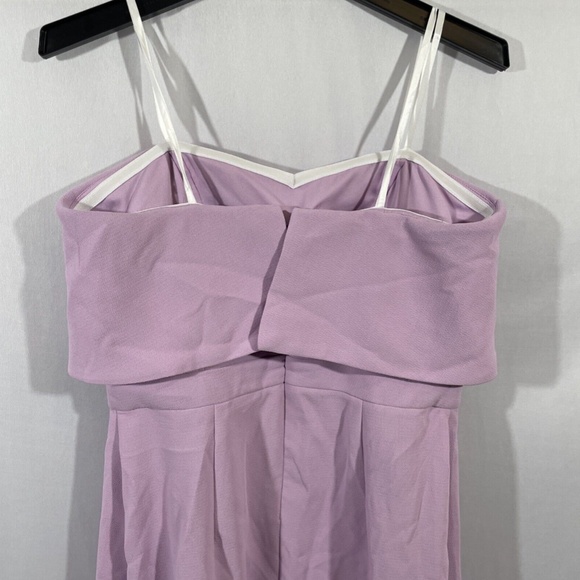 NWT $219 XSCAPE [‎ 10 ] Crepe Bustier Ruffle Skirt Dress in Lilac Purple - Picture 13 of 14
